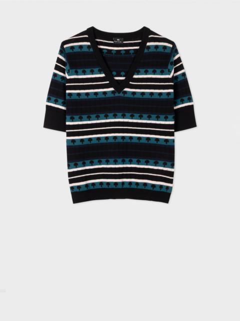 Paul Smith Mushroom Stripe Knit Top