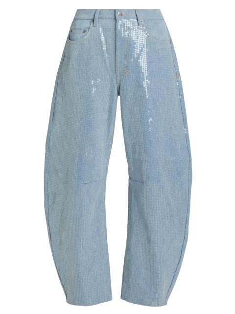 Ksubi Women's Future Memory Sequin Spirit Barrel Jeans - Denim