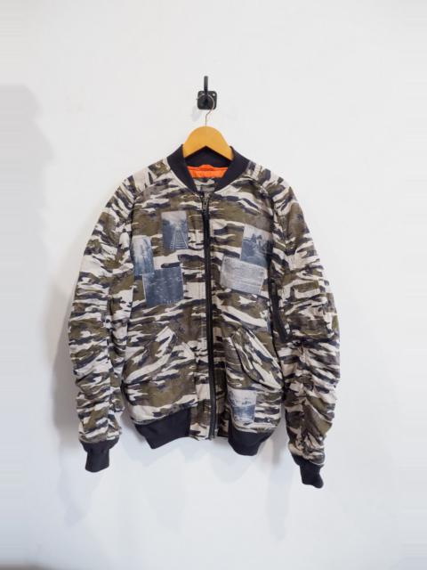 Other Designers Other - Divided Patchwork Camo Bomber Jacket Oversized