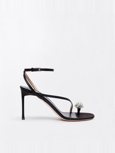 TOM FORD SATIN AND CRYSTAL STONES CASSIA ANKLE STRAP SANDAL