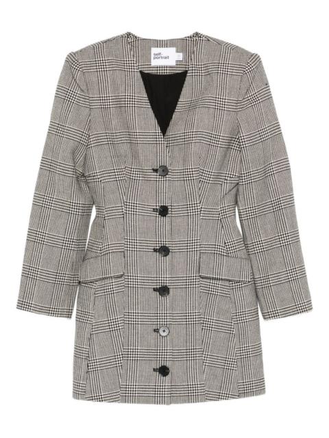 check button mini dress