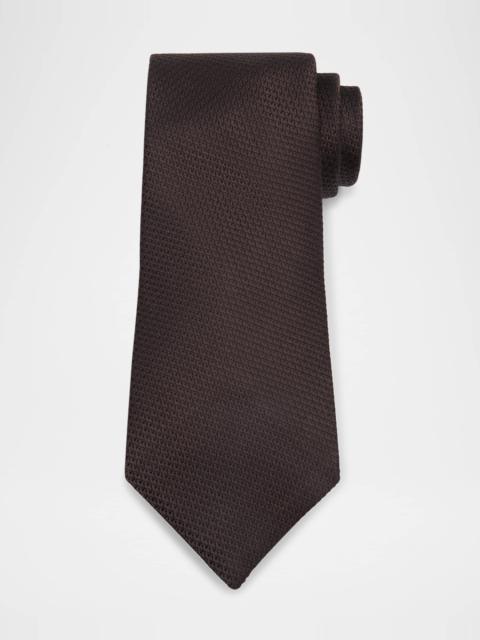 Mens' Silk Basketweave Tie