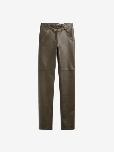 The Frankie Shop Ascona Faux Leather Pants - Dark Olive