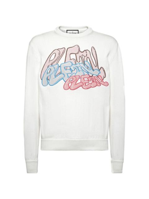 logo-embroidered crew-neck sweatshirt