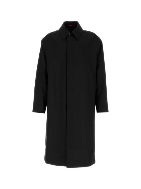 GUCCI Black Wool Overcoat Exterior: Lining: Cupro Cappotti