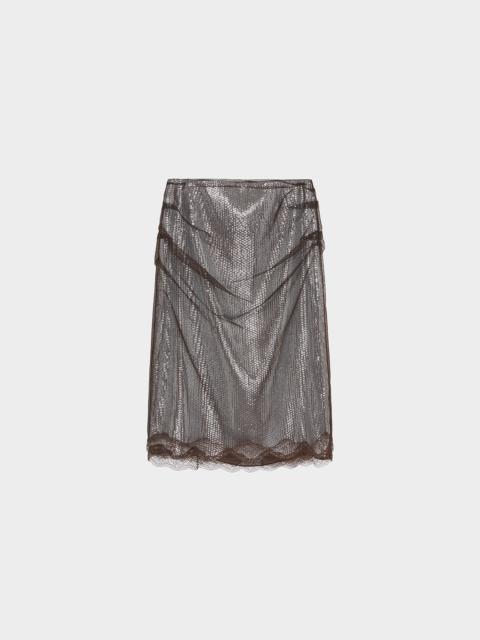 16ARLINGTON HEDDA MIDI SKIRT IN SEQUIN/MESH