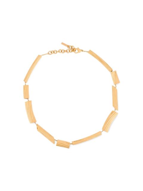 Moschino brass necklace