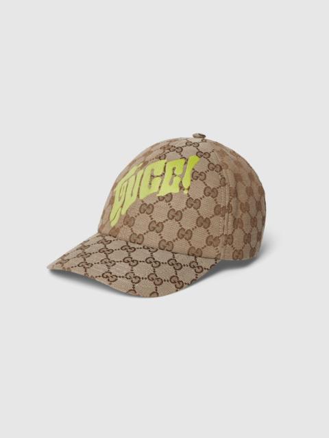 GUCCI GG canvas baseball cap with print