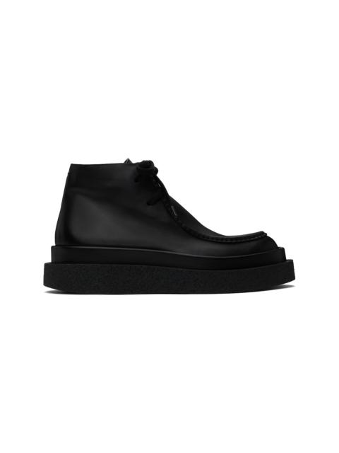 Jil Sander Black Low Lace-Up Boots
