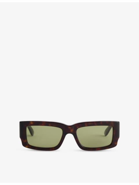 RETROSUPERFUTURE Notte Havana Rectangular-Frame Acetate Sunglasses