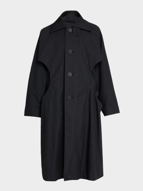 ISSEY MIYAKE Men's Cavity Long Coat