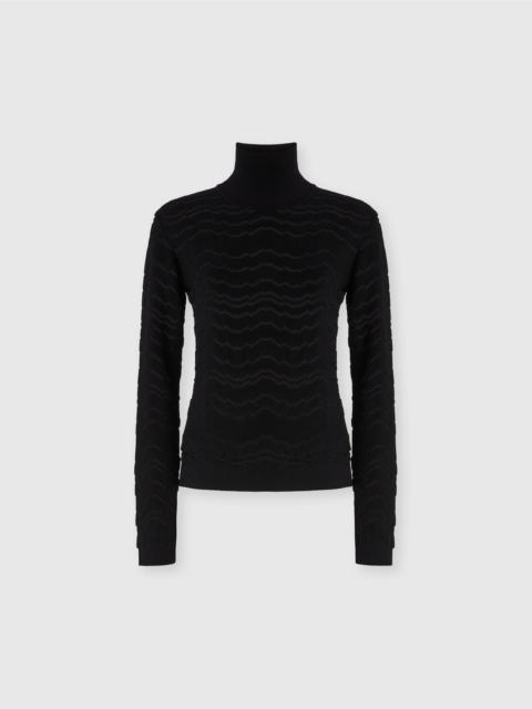 Missoni Viscose and wool turtleneck with tone-on-tone zigzag
