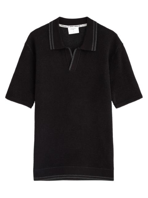 PERCIVAL Percival Cassette Waffle-knit Cotton Polo Shirt