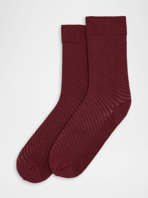 Wolford Merino Wool-Blend Dot Crew Socks