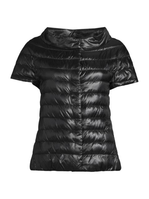 Herno Women's Iconico Emilia Cap-Sleeve Down Puffer Jacket - Black