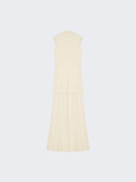 Jil Sander High Neck Sleeveless Dress Chalk