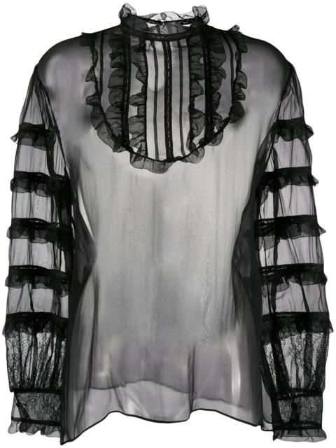 Valentino sheer organza blouse