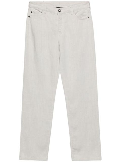 Linen blend trousers