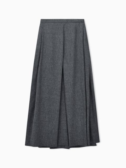EMPORIO ARMANI LONG SKIRT IN WOOL FLANNEL SIGNATURE CAPSULE