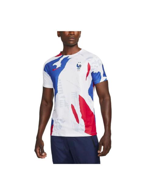 Nike Nike France 2022 Pre Match Training Jersey 'White Red Blue' DM9548-100