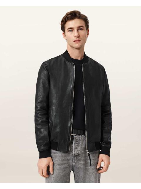 ALLSAINTS MORTEN LEATHER BOMBER JACKET