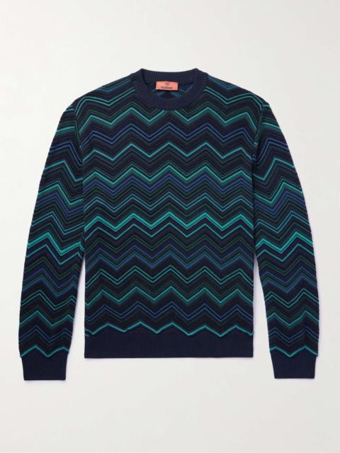 Chevron Cotton-Blend Sweater
