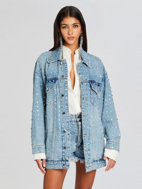 RETROFÊTE ACE EMBELLISHED DENIM JACKET
