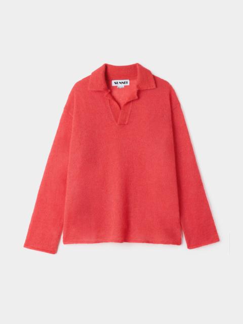 SUNNEI MOHAIR POLO / red