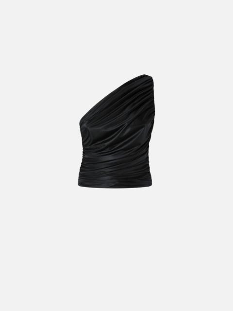 PINKO ONE-SHOULDER TULLE TOP