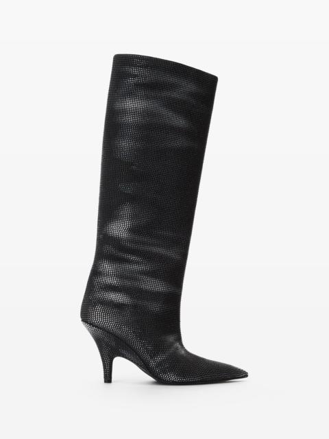 Alexander Wang diablo 90mm crystal hotfix tall boot