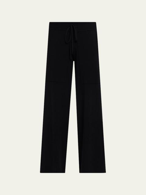 LISA YANG Omi Cashmere Knit Straight-Leg Ankle Trousers