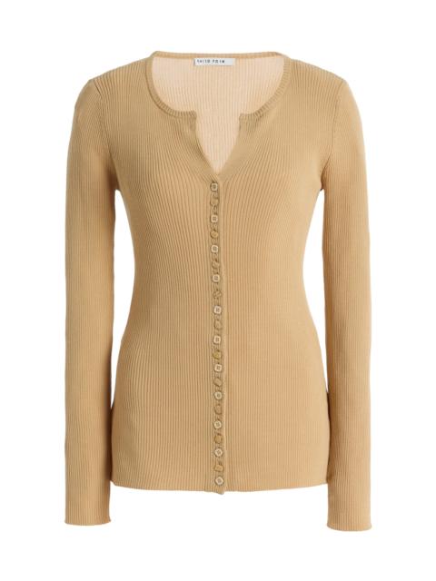 THIRD FORM Exclusive Moonlit Ribbed Knit Cardigan neutral