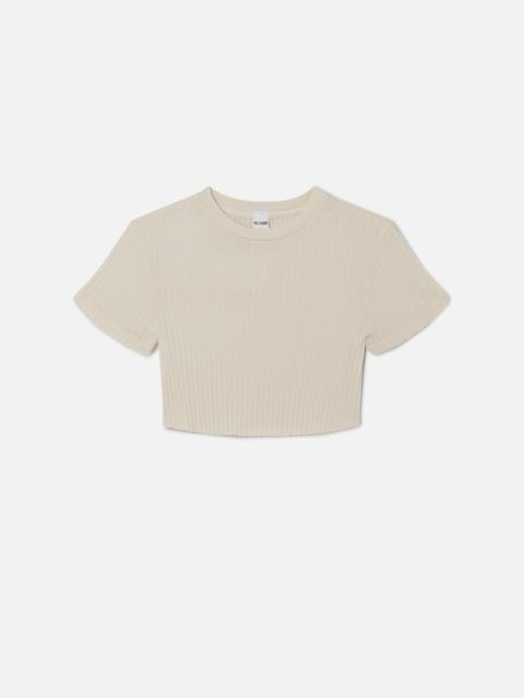 RE/DONE Cropped 60s Slim Tee - Vintage White