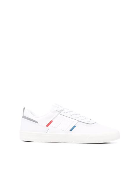 New Balance logo-patch panelled leather sneakers