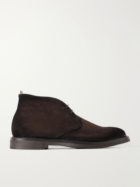 OFFICINE CREATIVE Hopkins 211 Suede Lace-Up Boots Brown