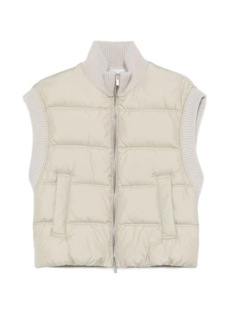 PESERICO quilted ribbed gilet