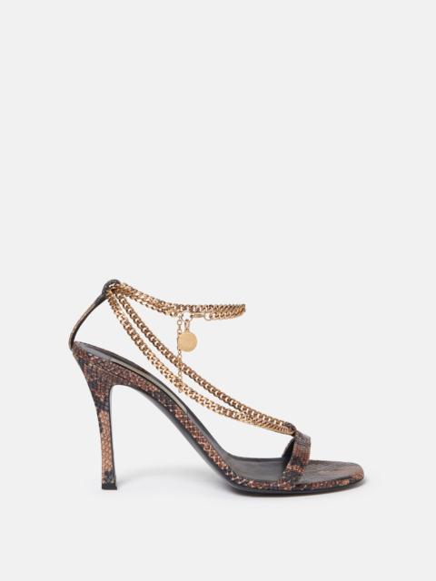Stella McCartney Stella 100 Python Print Heeled Sandals