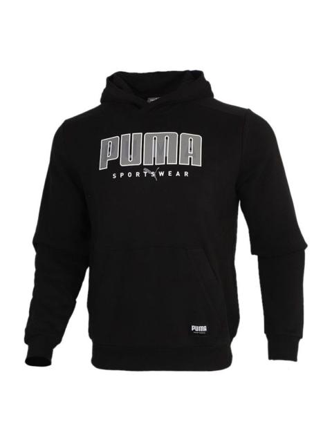 PUMA PUMA Athletics Casual Pullover Long Sleeves hooded Sports Black 586462-01