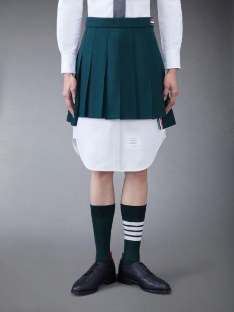 Thom Browne Flannel Pleated Mini Skirt