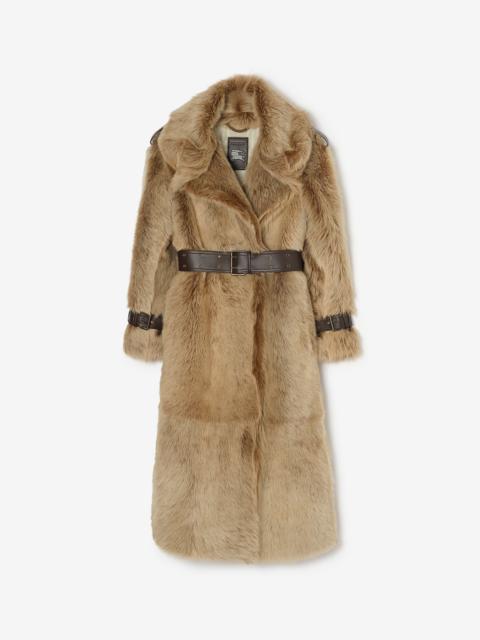 Burberry Long Shearling Linley Coat