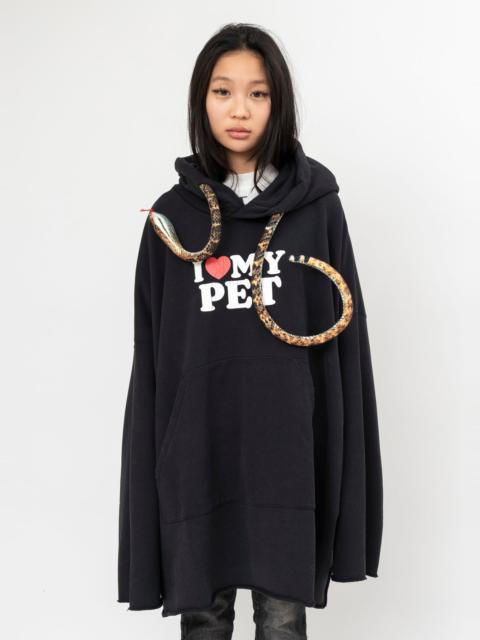 doublet Black DOUBLET I Love My Pet Oversized Hoodie