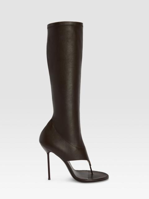 PARIS TEXAS Stretch nappa leather thong boot