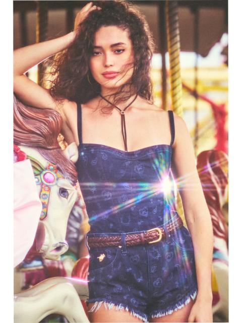 LoveShackFancy Wrangler x LoveShackFancy Laser Print Micro Short