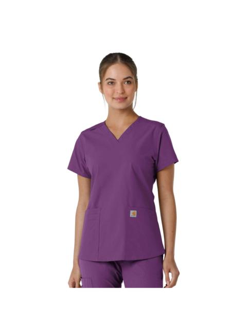 Carhartt Women's Force Essentials V-Neck Knit Panel Scrub Top