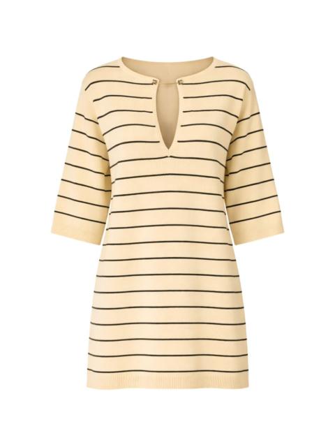 ELISABETTA FRANCHI striped chain mini dress