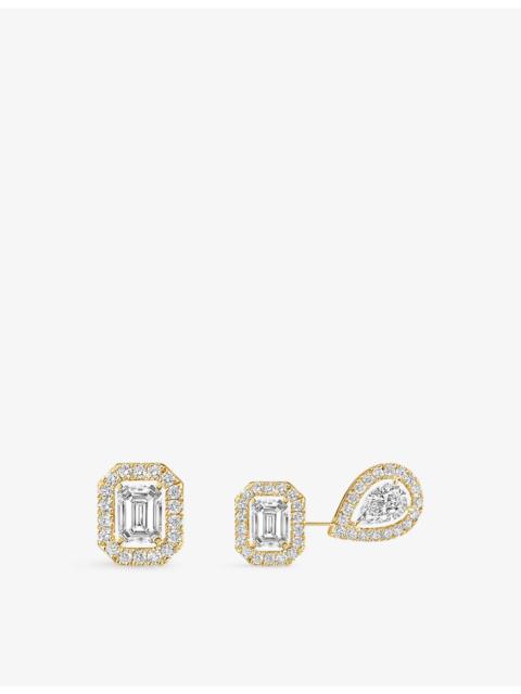 MESSIKA My Twin Three-set 18ct Gold And 0.44ct Diamond Stud Earrings
