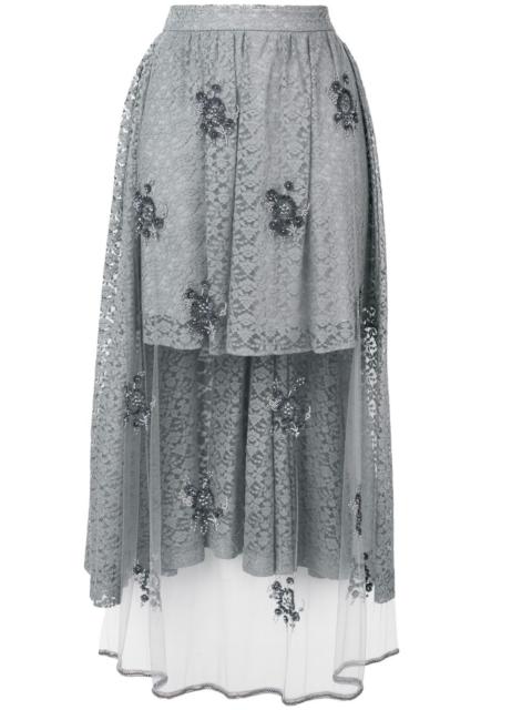 Stella McCartney 레이스 high-low 스커트