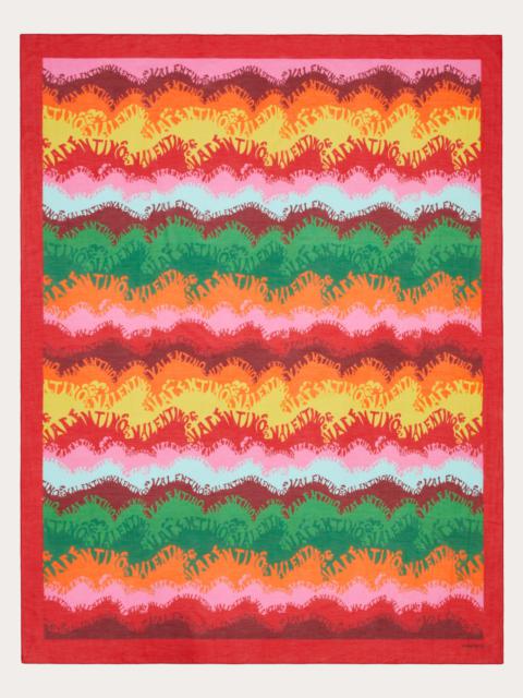 Valentino VALENTINO WAVES MULTICOLOR PRINT COTTON AND SILK SARONG