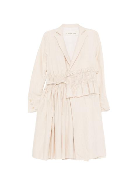 A TENTATIVE ATELIER hand smocking layered coat