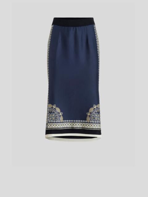 Etro KNIT SKIRT WITH SILK INSERT